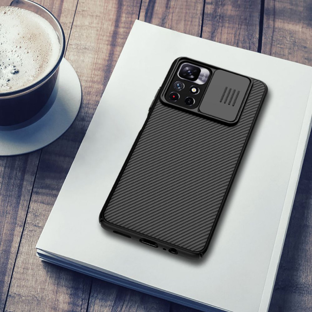Etui Nillkin CamShield Hülle für Xiaomi Poco M4 Pro 5G Schwarz