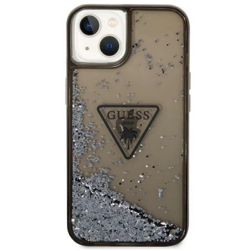 Etui Guess GUHCP14SLFCTPK für Apple iPhone 14 6,1" Czarny/Black Hardcase Liquid Glitter Palm Collection