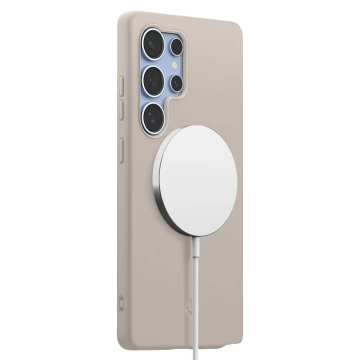 Чохол для Samsung Galaxy S25 Ultra Natural Titanium Spigen Silicone Fit MagSafe