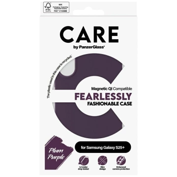 Чохол CARE для Samsung Galaxy S25 від PanzerGlass Fashion Qi Purple
