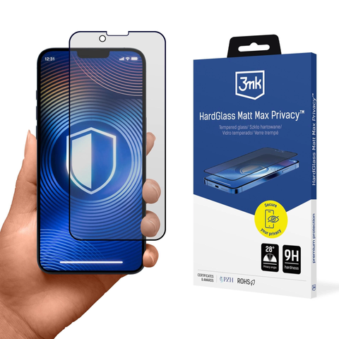 Matowe Szkło Hartowane do Apple iPhone 13 Mini - 3mk Hardglass Matt Max Privacy