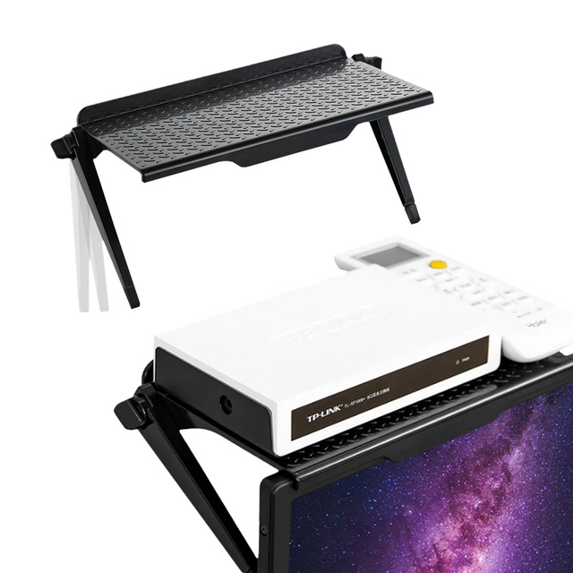 Regalständerhalter für Zubehör Alogy Overlay für Laptop, Monitor, TV Schwarz