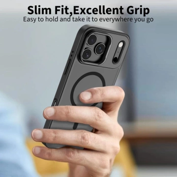 Etui Tech-Protect MagStand MagSafe do iPhone 17 Pro Max, czarny mat