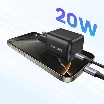 Ładowarka Ugreen X512 GaN 20W USB-C Czarna PD QC Kompaktowa Szybka