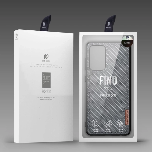 Kryt puzdra Dux Ducis Fino z nylonového materiálu pre Samsung Galaxy A73 modrý