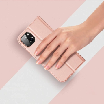 Dux Ducis Skin Pro Holster Flip Cover pro iPhone 14 Plus růžový