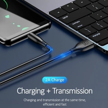 Кабель USAMS U18 USB-C 2A Fast Charge 1m чорний