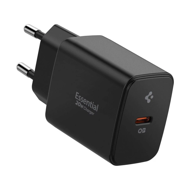 Nabíječka Spigen Essential EE201EU 20W USB-C GaN Quantum Boost černá