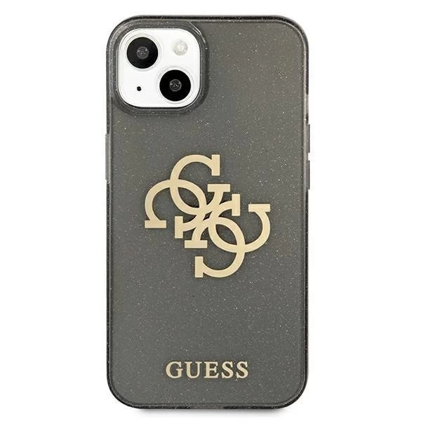 Guess GUHCP13SPCUGL4GBK iPhone 13 mini 5,4" czarny/black hard case Glitter 4G Big Logo