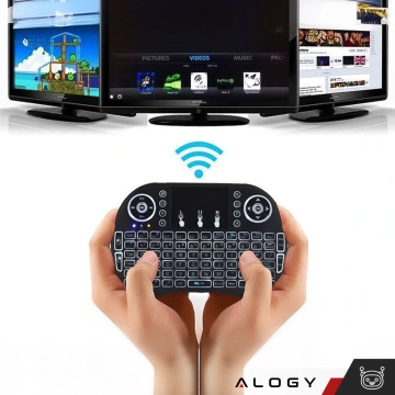 Bezdrátová mini klávesnice Alogy se 3 barvami touchpadu