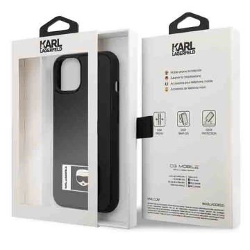 Etui Karl Lagerfeld KLHCP13M3DKPK do iPhone 13 6,1" hardcase Ikonik Patch