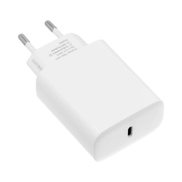 Швидкий зарядний пристрій Forcell Fast Charger 25W PD QC 4.0 USB-C Кабель USB-C - USB-C Білий