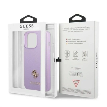 Etui Guess GUHCP13XPS4MU für Apple iPhone 13 Pro Max 6,7" lila/lila Hardcase Saffiano 4G Small Metal Logo
