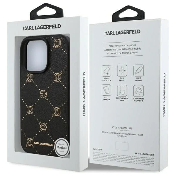 Karl Lagerfeld Case for iPhone 16 Pro Max 6.9" Black Magsafe Karl Head