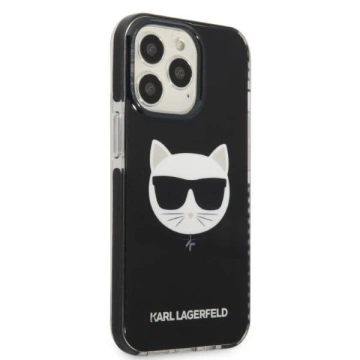 Karl Lagerfeld KLHCP13LTPECK protective phone case for Apple iPhone 13 Pro / 13 6.1" hardcase black/black Choupette Head