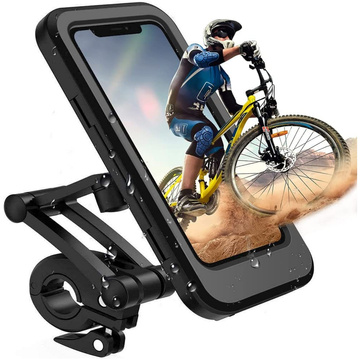 Alogy Vodotěsný držák na kolo na kolo, skútr, motorku, nastavitelná řídítka na telefon.Černá