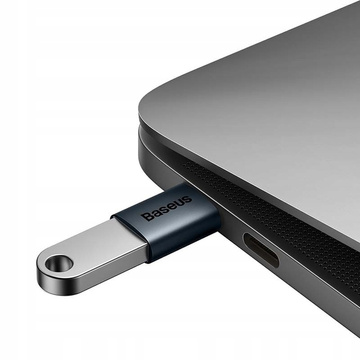 Adaptér Baseus Mini OTG Adaptér Adaptér USB-A na USB-C typu C Modrý