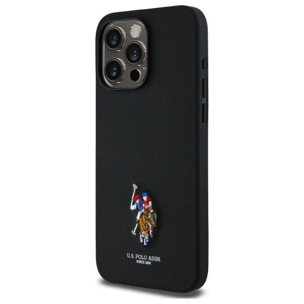 Etui do iPhone 15 Pro Max US Polo Embroidered DH Color Czarne