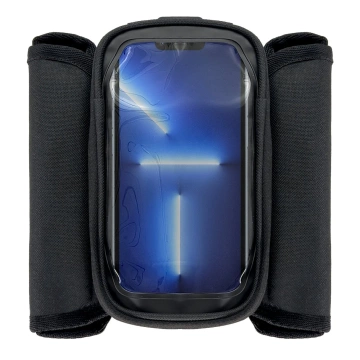 Wozinsky taška na rám na kolo brašna na kolo vodotěsné pouzdro na telefon 1,5l černé (WBB26BK)