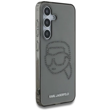 Etui Karl Lagerfeld Rhinestones Karl Head Logo do Samsung Galaxy S25 Czarny