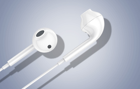 Słuchawki douszne przewodowe Vipfan M15, jack 3.5mm, 1m (białe)