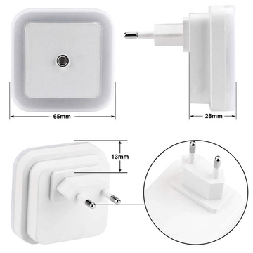 LED nočné svetlo so súmrakovým senzorom pre kontaktné biele