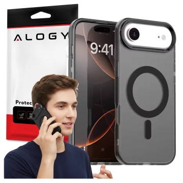 Case for Apple iPhone 16 Pro Max Alogy MagSafe Hybrid Matte Case with Lens Protection Black