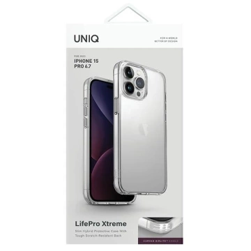 Puzdro UNIQ LifePro Xtreme pre iPhone 15 Pro Max 6,7" priehľadné/krištáľovo číre