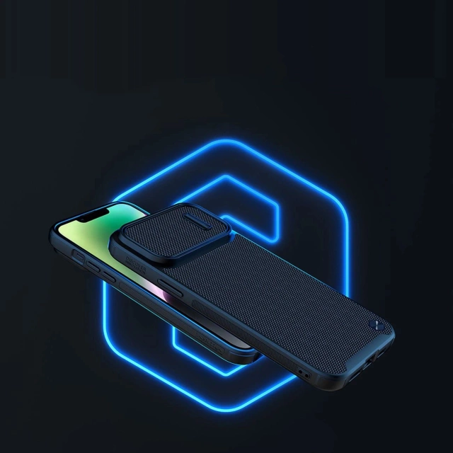 Nillkin Textured S Case etui iPhone 14 Plus pancerny pokrowiec z osłoną na aparat czarny