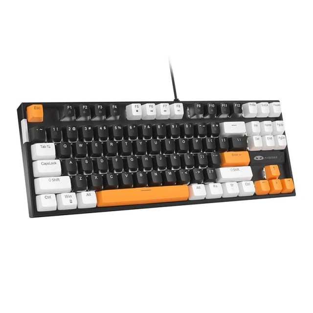 MageGee MK-STAR Black and White Mechanical Gaming Keyboard