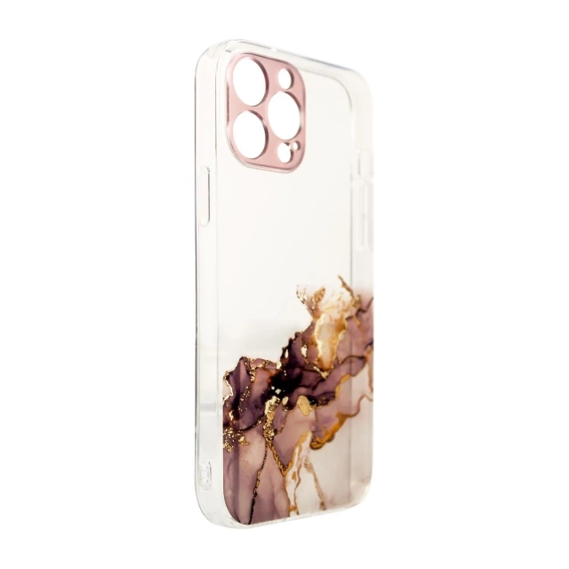 Marble Case case for iPhone 12 Pro gel cover marble brown