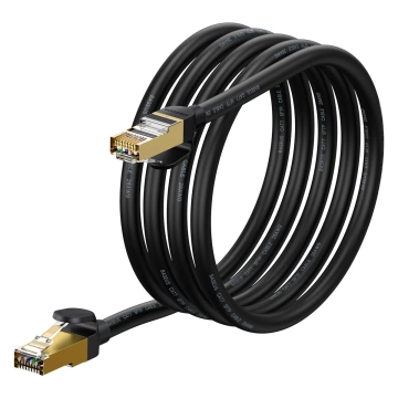 Baseus Speed ​​​​Seven sieťový kábel RJ45 10Gbps 2m čierny (WKJS010301)