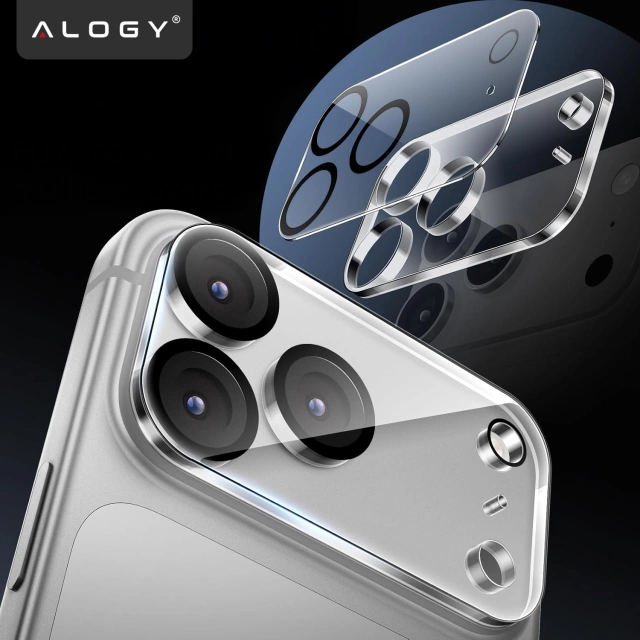 Szkło Ochronne na Obiektyw Aparatu do Apple iPhone 17 Pro, Wzmocnione i Odporne na Zarysowania, Precyzyjnie Dopasowane, Alogy Lens Protector Pro+™ – Przezroczyste