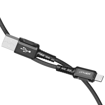Acefast kabel MFI USB - Lightning 1,2m, 2,4A černý (C1-02 černý)
