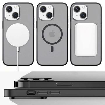 Alogy MagMat Matte Phone Case for MagSafe Protective Cover для Apple iPhone 14 Plus Чорне скло