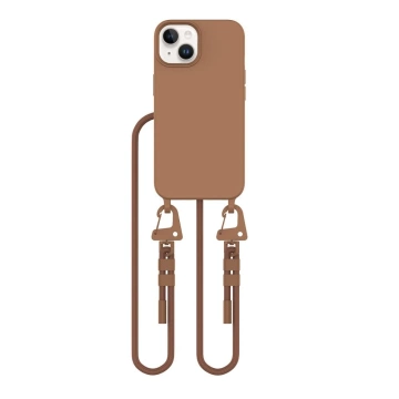 Etui Tech-Protect Magnecklace MagSafe iPhone 13 Brązowe Smycz