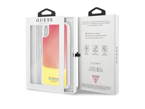 Etui Guess California iPhone X/XS GUHCPXGLCPI Glow in the Dark Pink