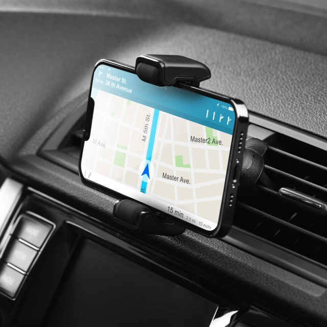 Držiak do auta FORCELL F-GRIP Carbon H-CF509 na mriežku do auta, čierny