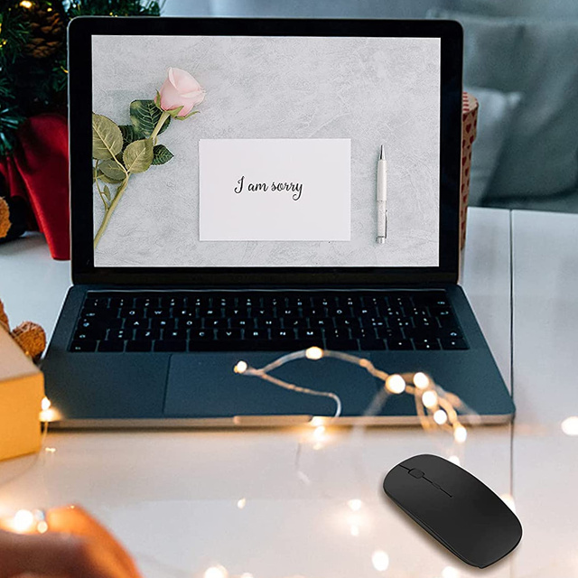 Mouse Alogy Mouse bezdrátová počítačová myš pro tablet a notebook Černá