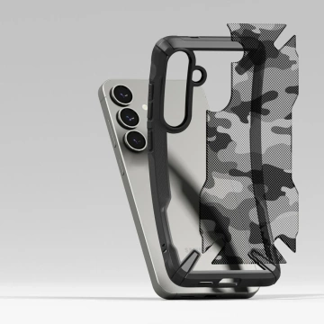 Puzdro Ringke Fusion X pre Samsung Galaxy S25 Camo Black