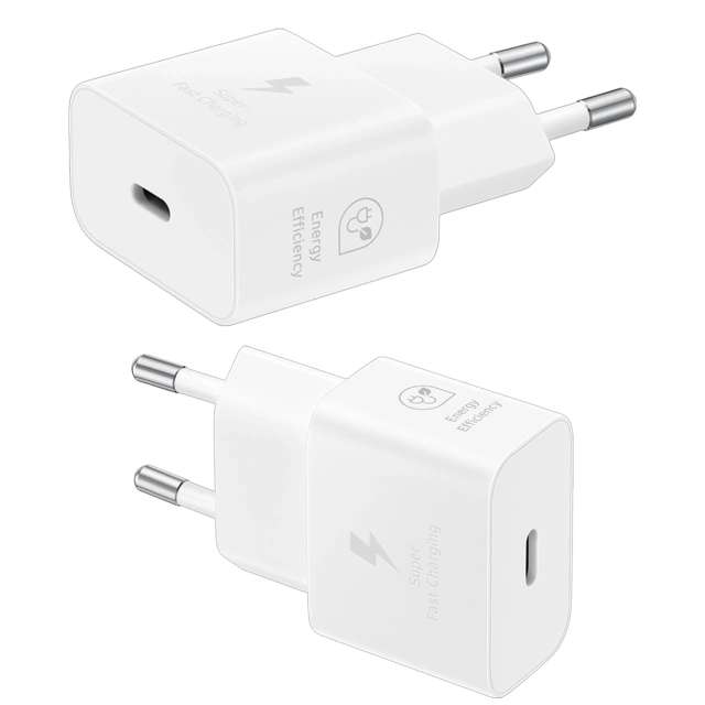 Originální nástěnná nabíječka Samsung EP-T2510NWE Rychlé nabíjení PowerDelivery PD 25W bílá