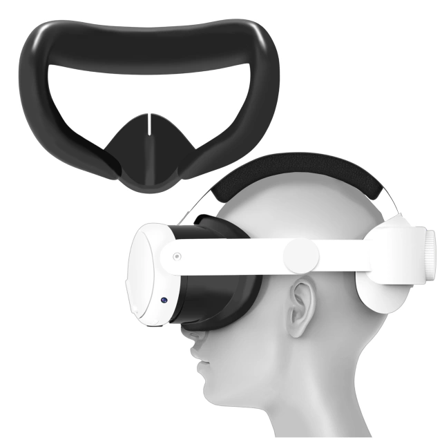 Alogy Ersatz-Sonnenmaske aus Silikon für Meta Quest 3 Schwarz
