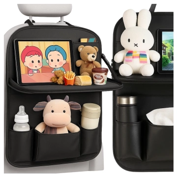 Organizér do auta, cestovní stolek, chránič autosedačky, zádová opěrka, sedák Alogy Black