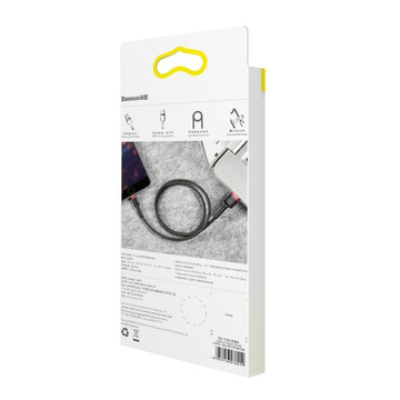 Baseus Cafule Lightning USB 2.4A kabel 50 cm (černý a červený)