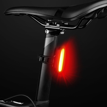 Silná cyklistická zadná LED lampa USB Alogy light vodeodolné osvetlenie na bicykel Red