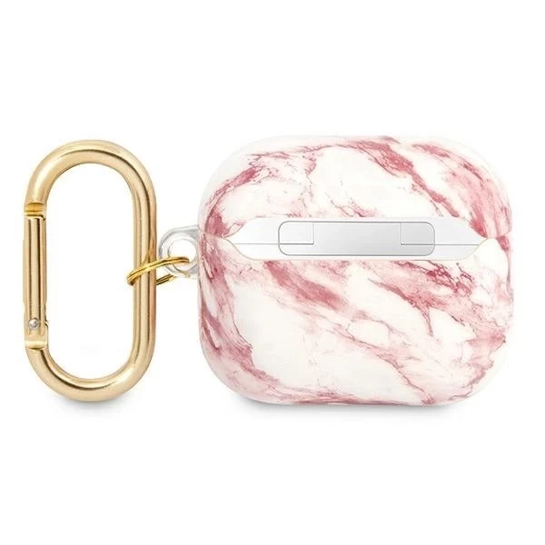 Guess GUA3HCHMAP AirPods 3 kryt ružový/ružový Marble Strap Collection