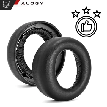 2x Ersatz-Ohrpolster aus Schaumstoff für Sony PS5 Wireless PULSE 3D Kopfhörer, Schwarz, mit Abnehmvorrichtung