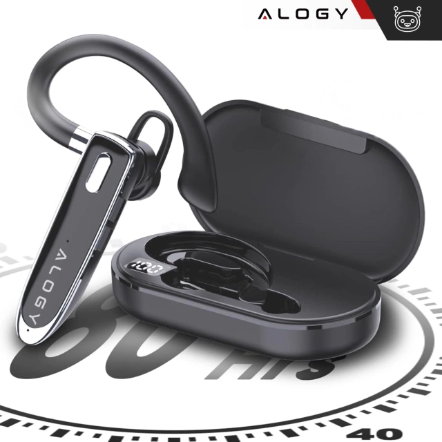 Bezdrátový headset pro hovory Bluetooth 4.0 do auta headset s displejem V8 Black