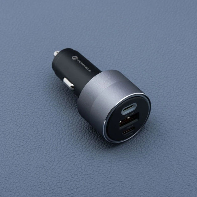 Автомобільний зарядний пристрій Forcell 65 Вт 2xUSB-C USB-A Швидка зарядка