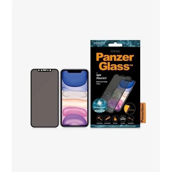 PanzerGlass E2E Super sklo pre iPhone XR/11 Case Friendly Privacy black/black